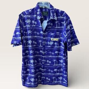 Chiliwear LSU Tigers Hawaiian Shirt Button Down Sz Medium Lightweight Louisiana